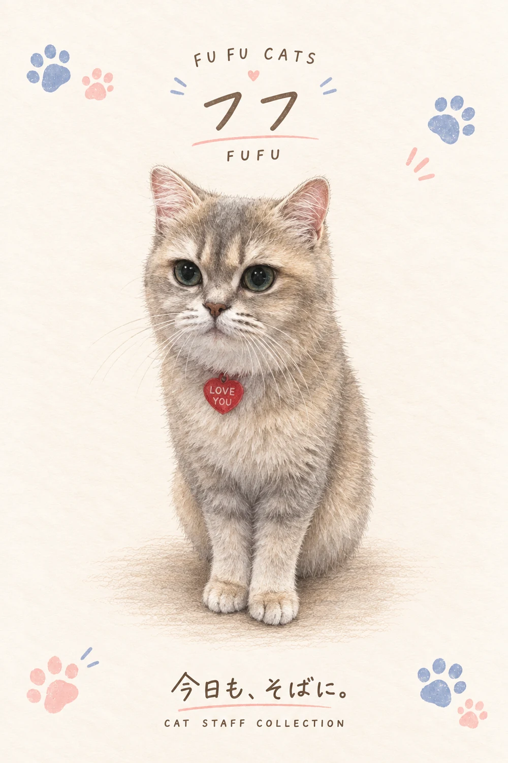フフの水彩イラスト