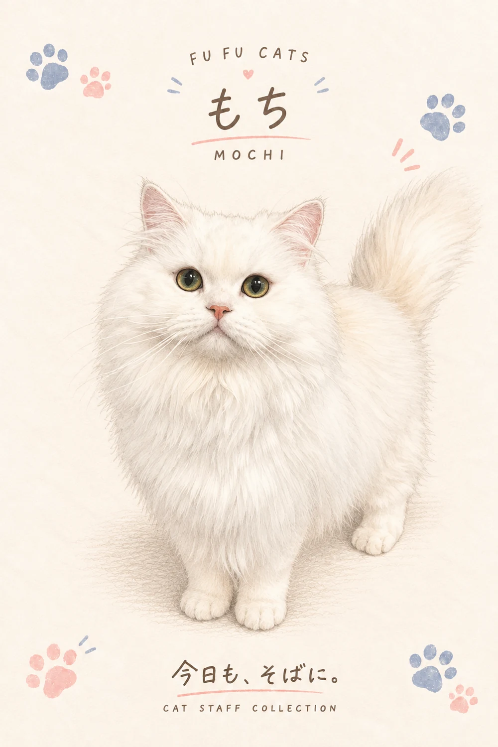 もちの水彩イラスト